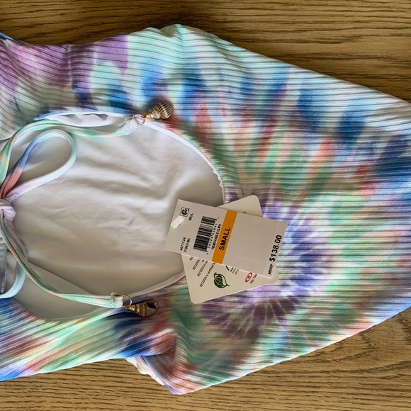 NWT Isabella Rose Joni Asymmetrical Tie Dye Swimsuit Sz Small - Picture 3 of 5